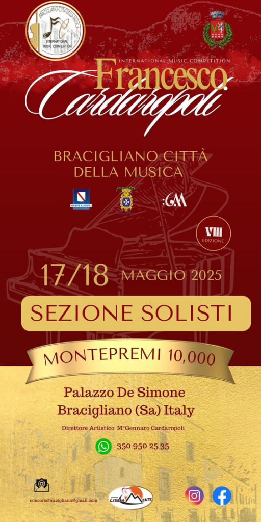 Bando Solisti Concorso Musicale Bracigliano 2025